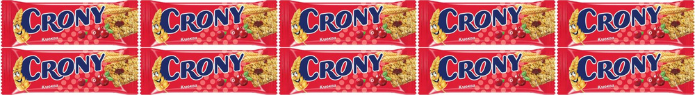 Батончик-мюсли Crony клюква, комплект: 10 упаковок по 50 г #1