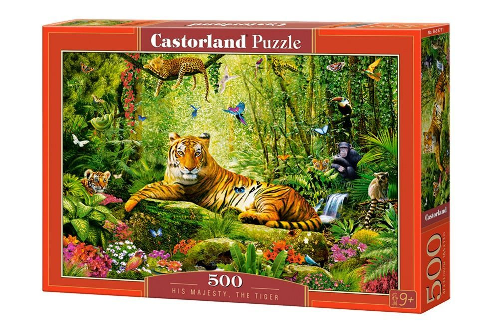 CastorLand Пазл Его величество тигр, 500 деталей #1