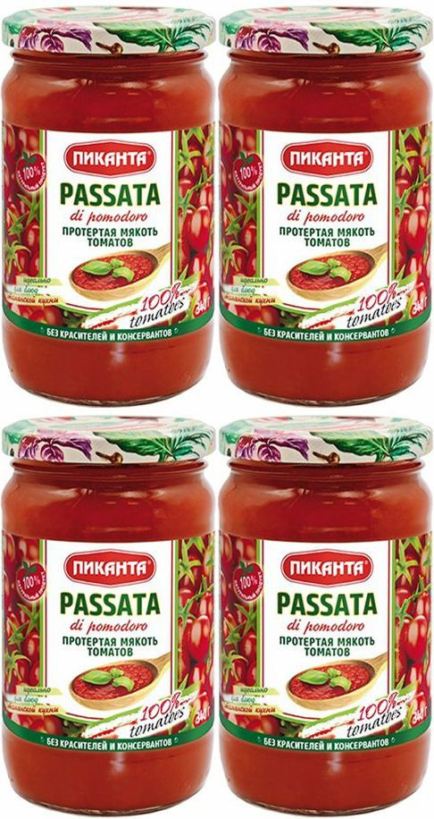 Томатное пюре Пиканта Passata di Pomodoro, комплект: 4 упаковки по 340 г  #1