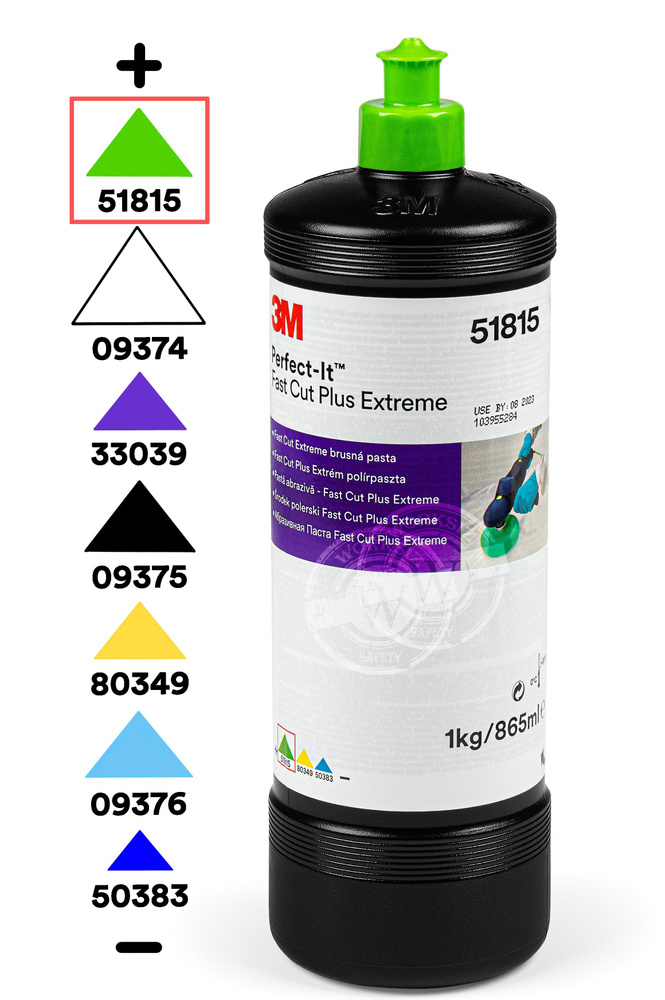 Полировальная паста ( полироль ) 3М 51815 ( Зеленый колпачок ) для кузова автомобиля и фар Perfect-it #1