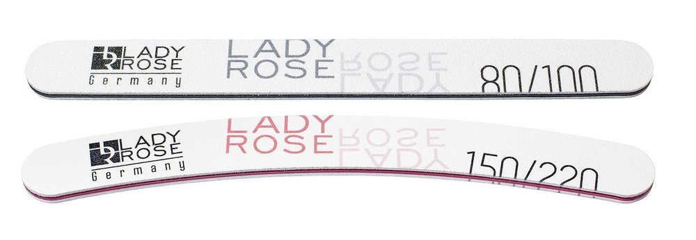 LADY ROSE Пилки для ногтей многоразовые комплект из 2 шт с абразивностью 80/100 и 150/220  #1