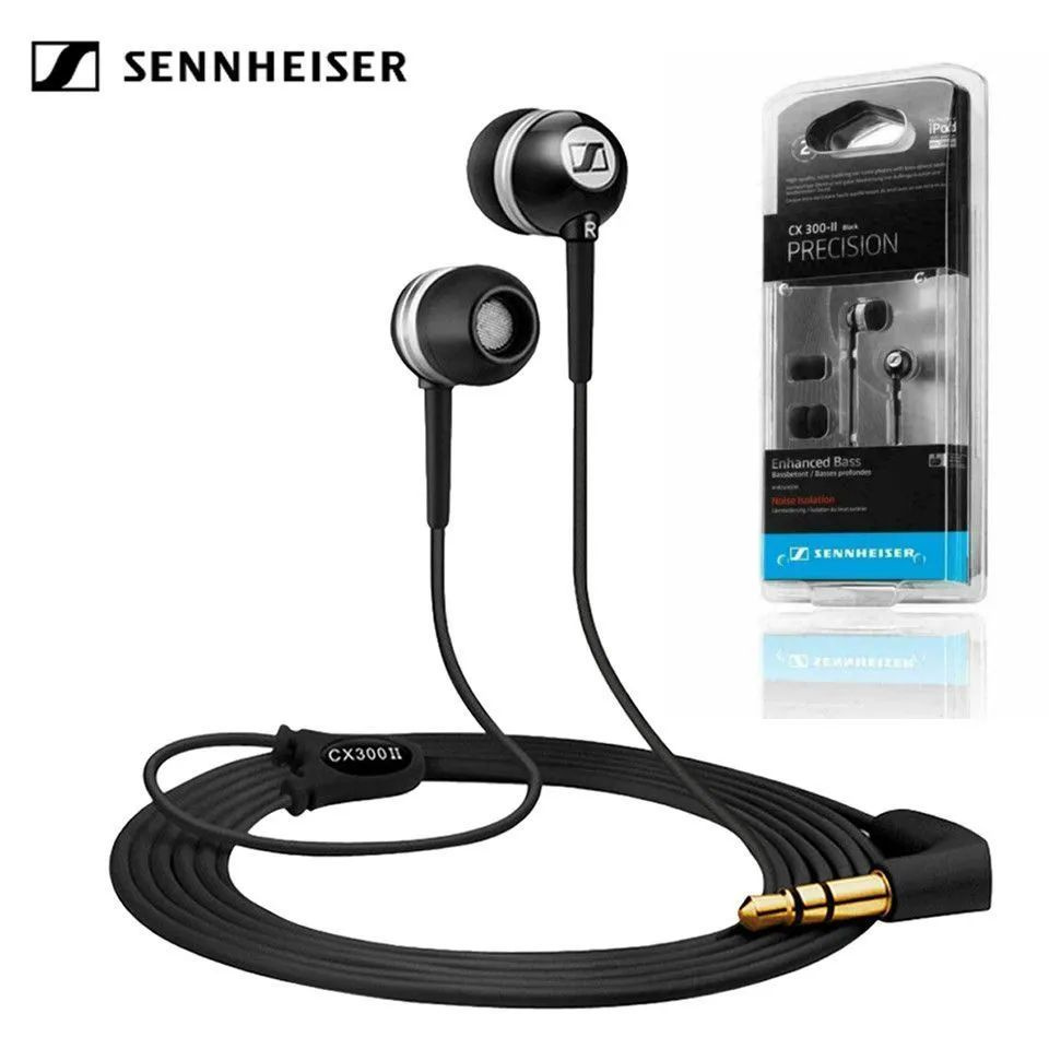 Sennheiser Наушники проводные с микрофоном Sennheiser CX 300-II, 3.5 мм, черный  #1