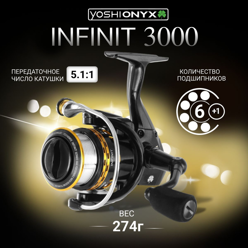 Катушка безынерционная Yoshi Onyx Infinit 3000, c бесконечным винтом  #1