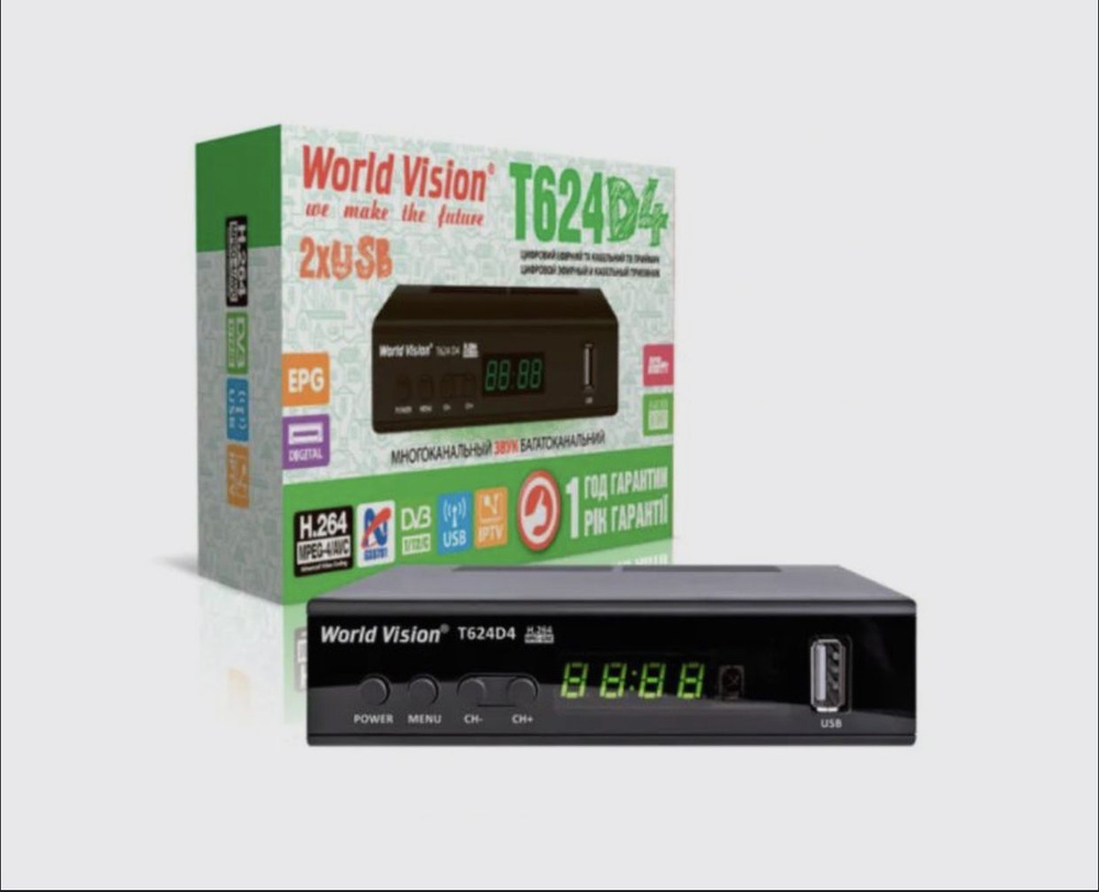 World Vision ТВ-ресивер тюнер DVB-T2 , черный #1