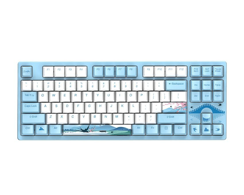 Клавиатура механическая проводная Dareu A87L Swallow (голубой, серия "ласточка"), 87 клавиш, подключ #1