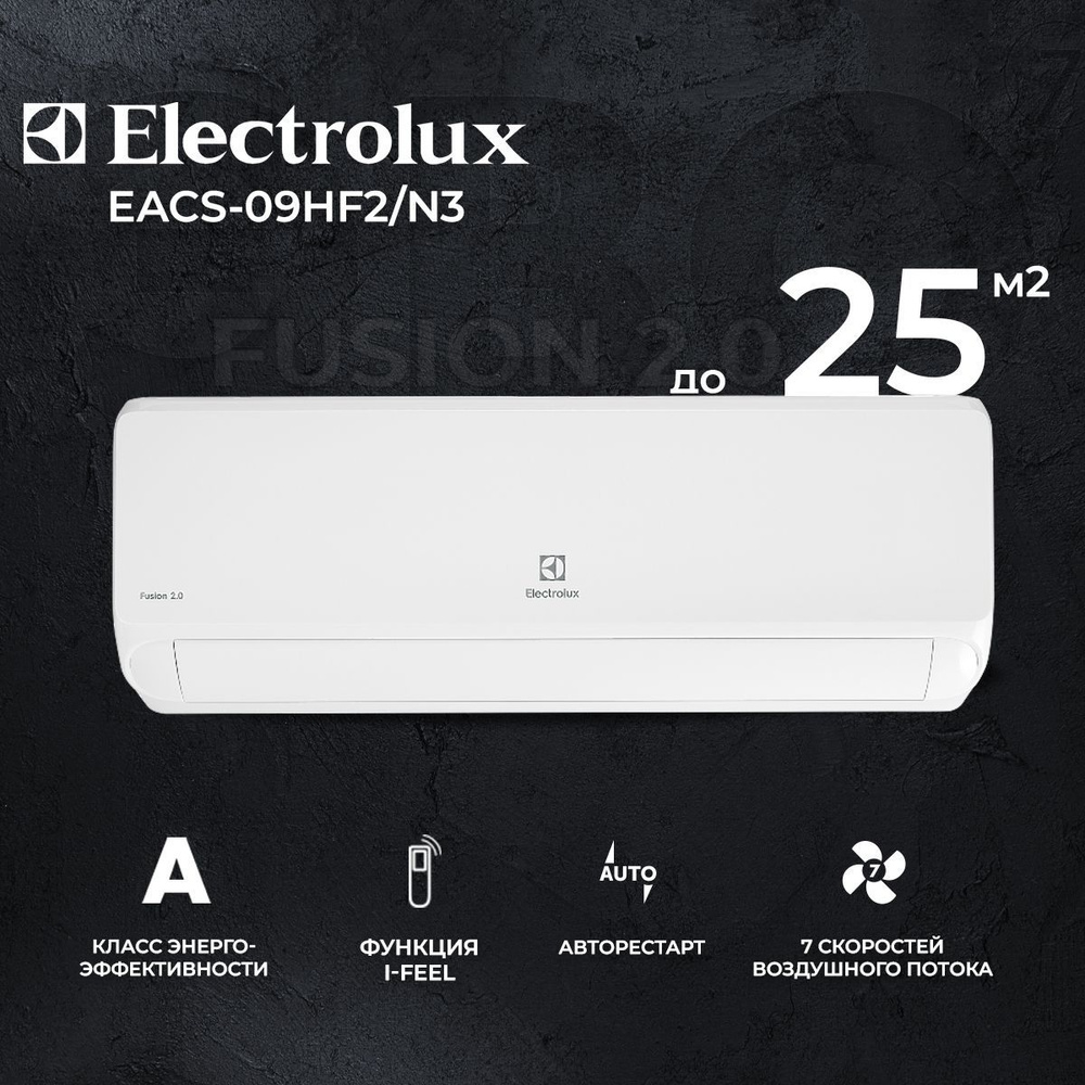 Сплит-система Electrolux Fusion 2.0 EACS-09HF2/N3 для помещения до 25 кв.м.  #1