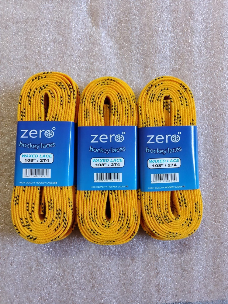 Комплект шнурков Zero Yellow 96"-244 см Laces (3 пары) #1