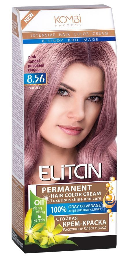 Элитан Стойкая крем-краска для волос, Розовый сандал Тон 8.56  #1
