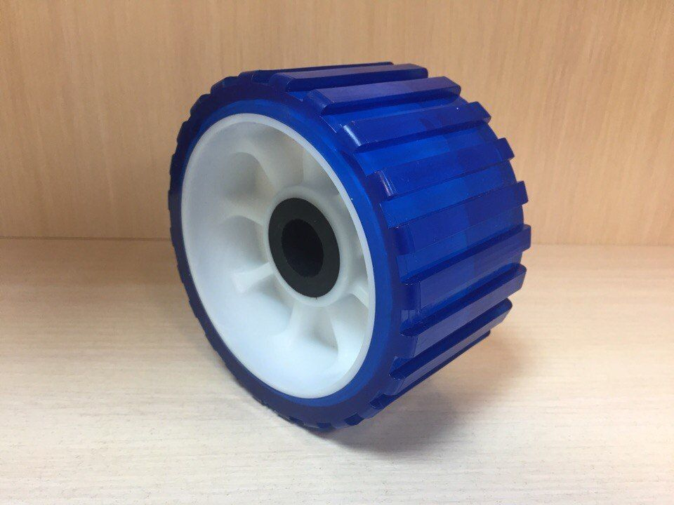 Ролик опорный прицепа L 75 D 128, 22 мм PVC синий #1