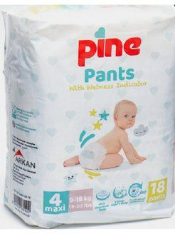 Pine Pants Детские трусики MAXI, Размер 4 (9-15 кг), 18 шт, Eco Pack #1