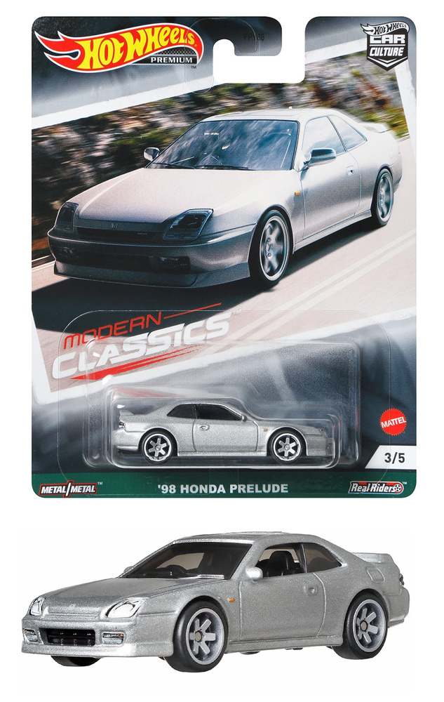 Машинка коллекционная Mattel Hot Wheels Premium Car Culture: FPY86 98 HONDA PRELUDE  #1