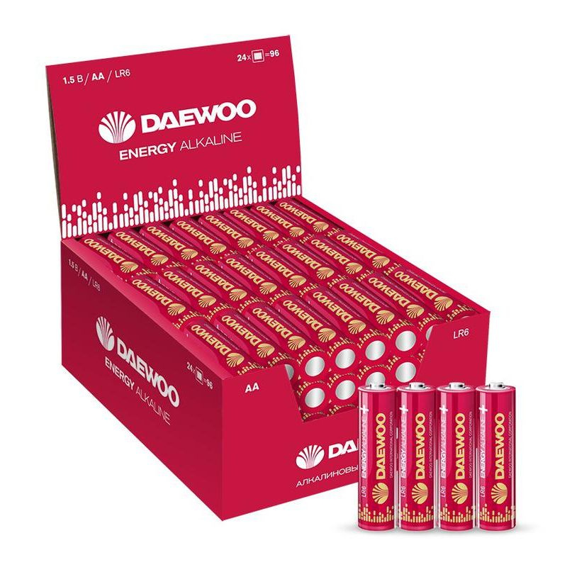 Батарейка, Элемент питания алкалиновый AA/LR6 1.5В Energy Alkaline 2021, DAEWOO 5029811 (1 упак)  #1