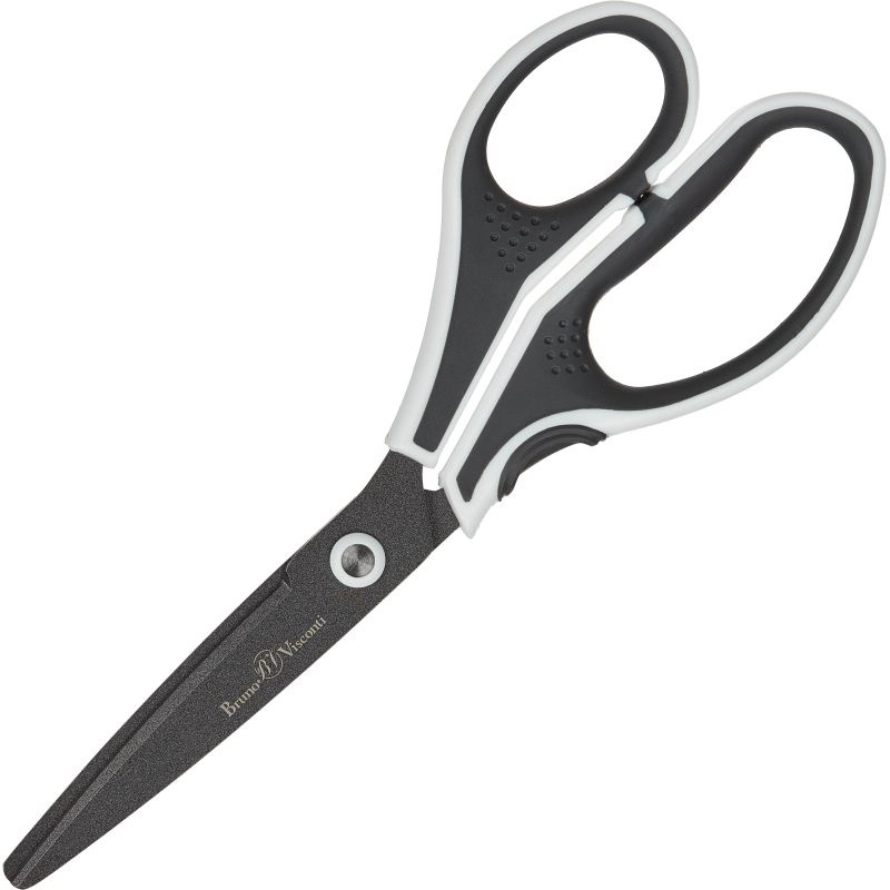 Ножницы Bruno Visconti FINECUT 210мм, тефлоновое покрытие, прорезиненные ручки,черно-белые  #1
