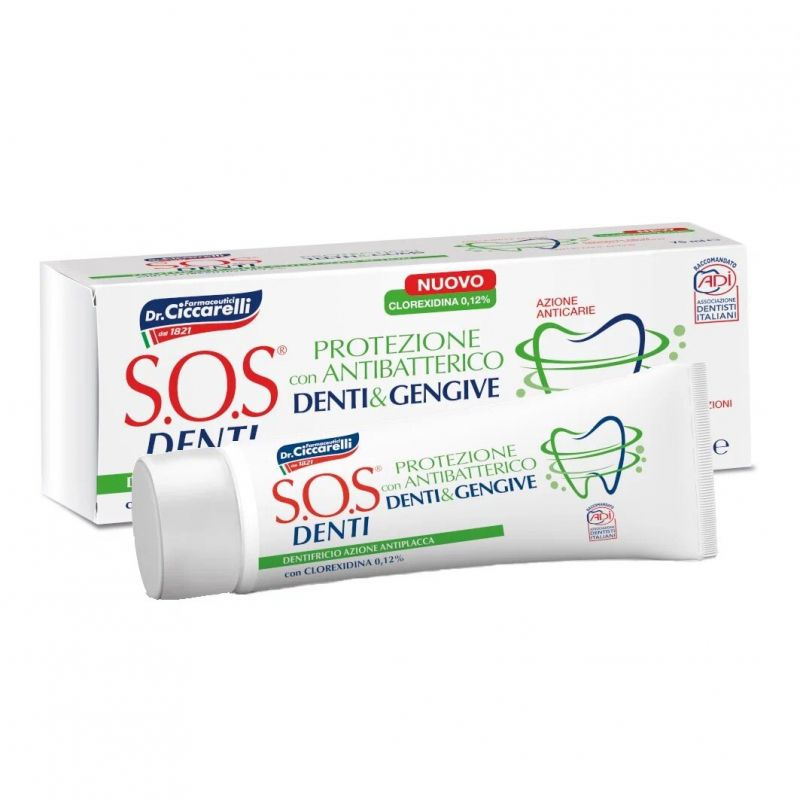 Зубная паста S.O.S. DENTI Protection with antibacterial антибактериальная, 75 мл  #1