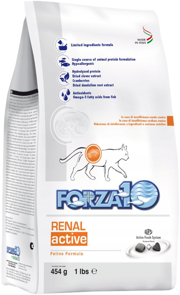 Сухой корм FORZA10 CAT RENAL ACTIVE для взрослых кошек при хронической почечной недостаточности (0,45 #1