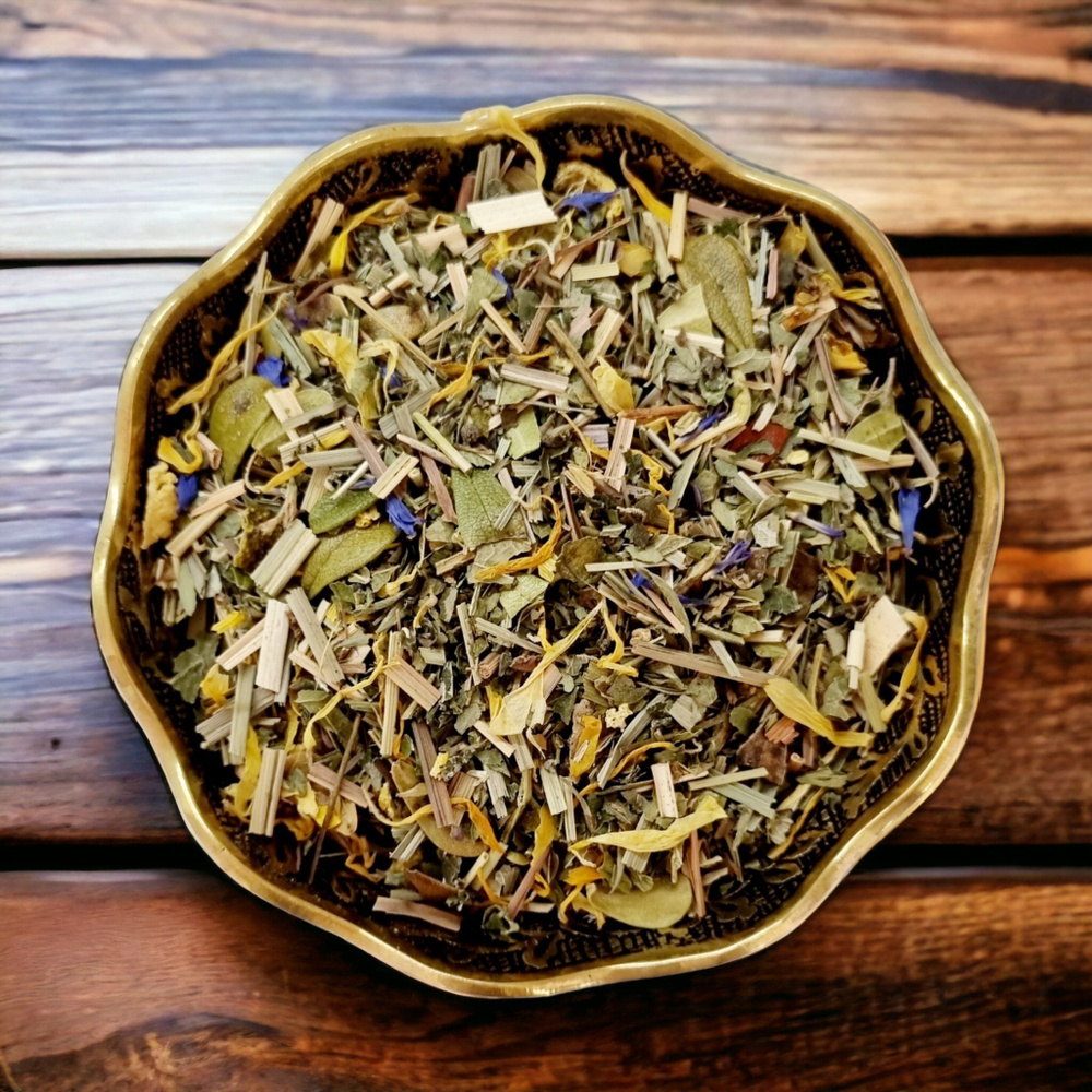 Травяной чай Секрет спокойствия с листом смородины, омелой, лемонграссом, гинкго и мятой, толокнянкой #1