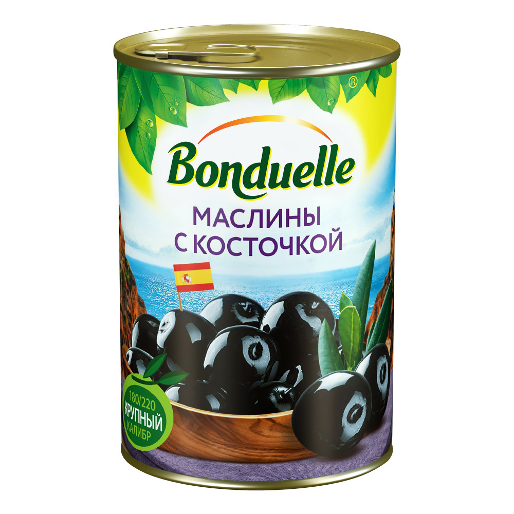 Маслины Bonduelle с косточкой 300 г #1