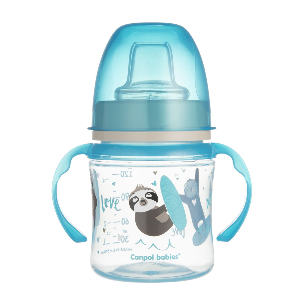 Поильник Canpol Babies обучающий EasyStart с силиконовым носиком, 120 мл. 6+ Sweet fun, цвет: голубой #1