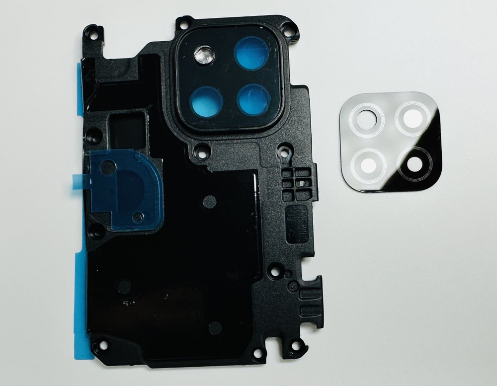 Стекло задней камеры для Redmi 9C в рамке Черный #1