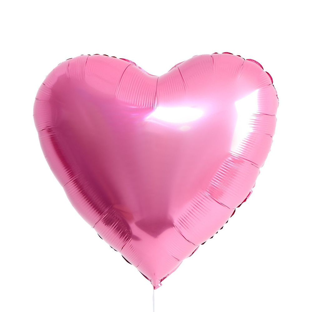 Шар фольгированный 32" "Сердце", цвет светло-розовый #1