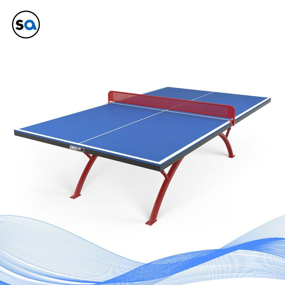 Антивандальный теннисный стол UNIX Line 14 mm SMC (Blue/Red) #1