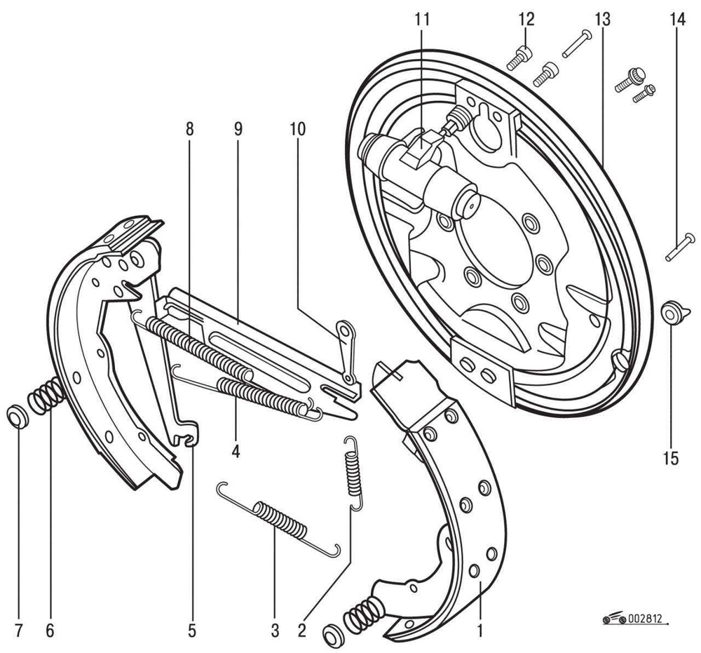 Схема задних колодок ауди 80 б3