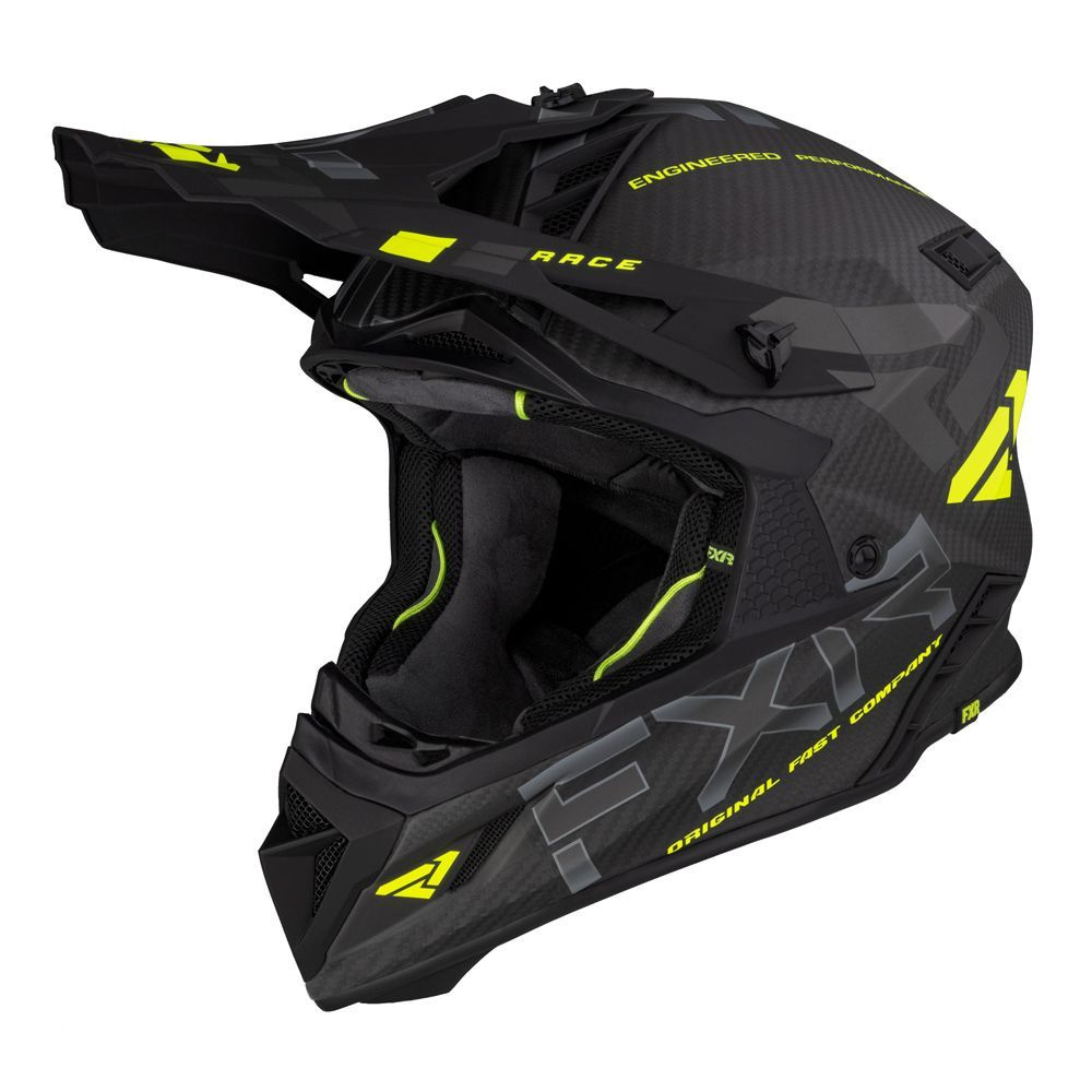 Шлем для снегохода FXR Helium Carbon, Hi Vis/Charcoal, S #1