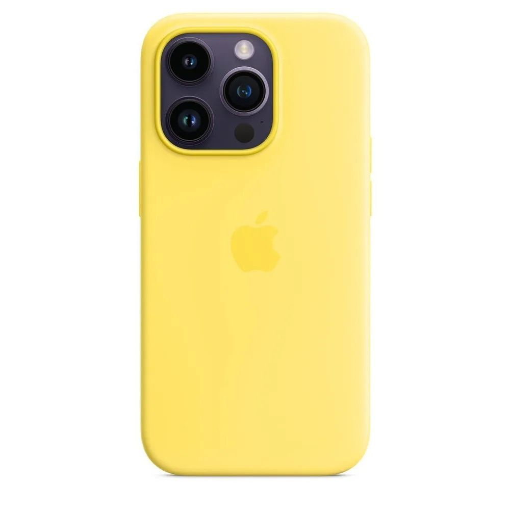 Чехол-накладка для iPhone 14 Pro / Silicone Case MagSafe / Canary Yellow + Защитное стекло Sparta  #1