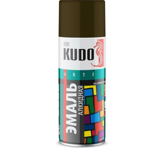 Аэрозольная краска KUDO "Эмаль универсальная высокопрочная RAL в баллончике", Алкидная, 0.52 л, Хаки #1