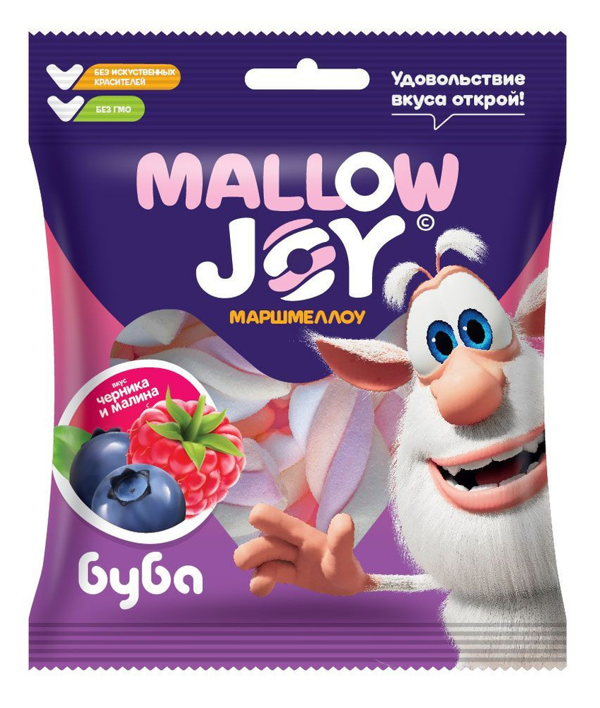 Конфитрейд БУБА MALLOW JOY Маршмеллоу с начинкой во флоупаке, 20шт*25г.  #1