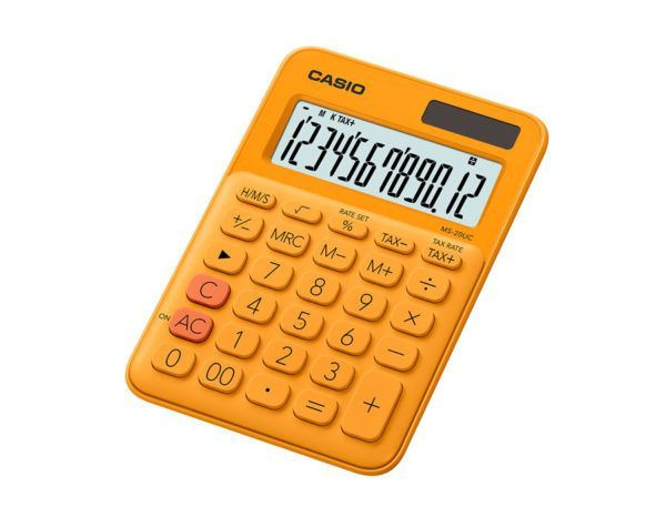 Калькулятор Casio MS-20UC-RG-W-EC/Компактный настольный калькулятор с большим 12-разрядным ЖК-дисплеем #1