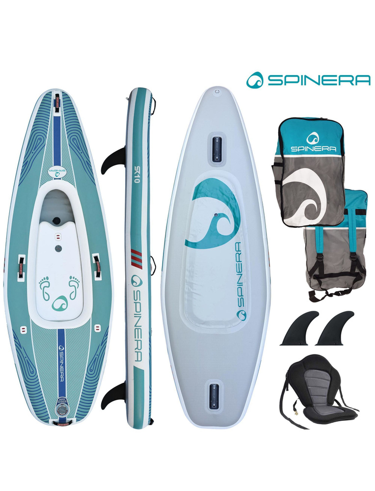 Каяк / Сапборд надувной без весла Spinera Sup-Kayak SK 10' размер 305x98x20 см бирюзового цвета в комплекте #1