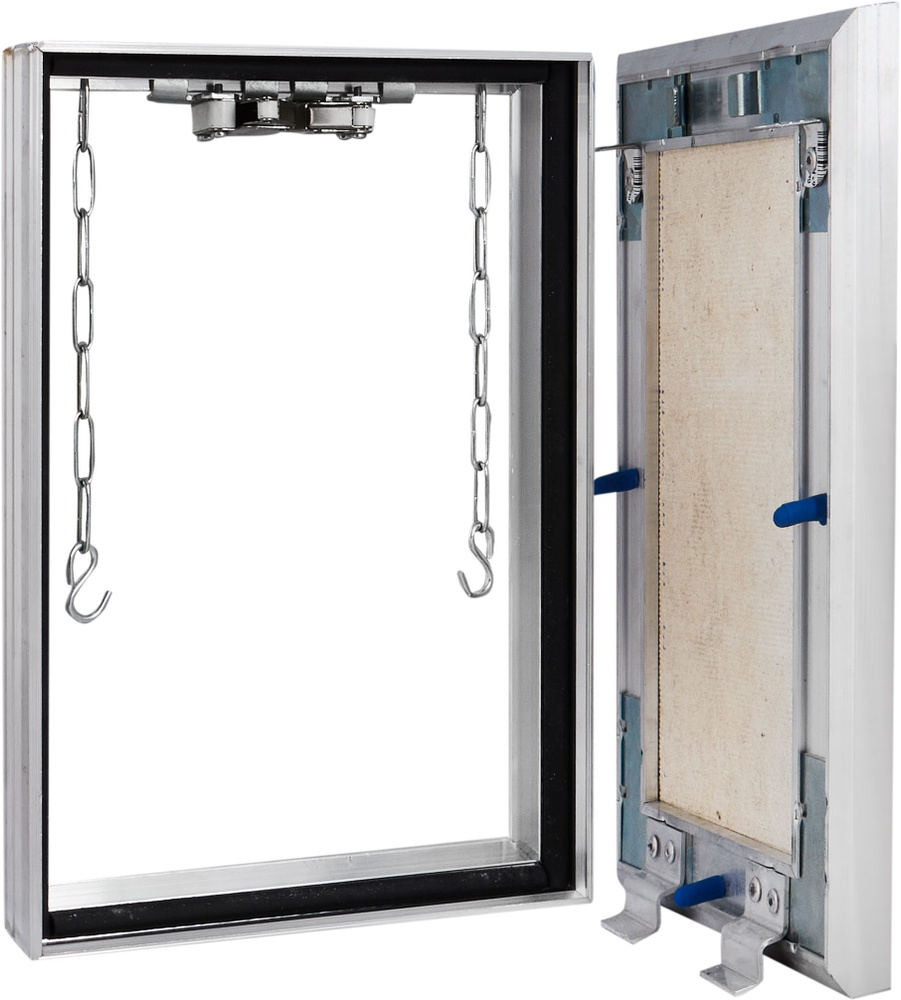 Алюминиевый ревизионный люк под плитку PROMLYUK СИГМА 20х40 со съемной дверцей  #1