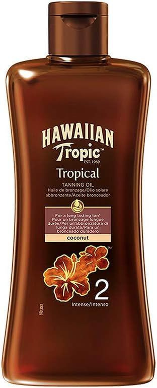 Hawaiian tropic, Гавайское тропическое темное масло для загара, распылительная помпа, SPF 2, 24-часовое #1