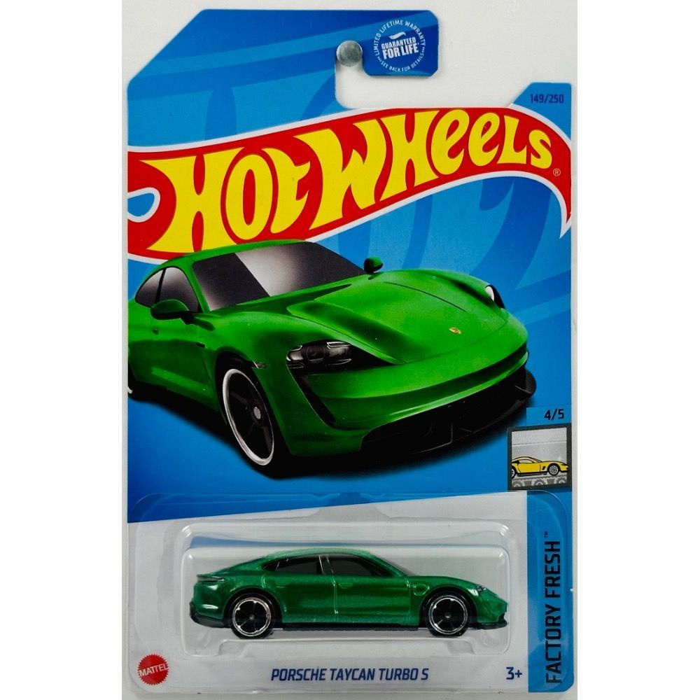 HKJ31 Машинка металлическая игрушка Hot Wheels коллекционная модель PORSCHE TAYCAN TURBO S зеленый  #1