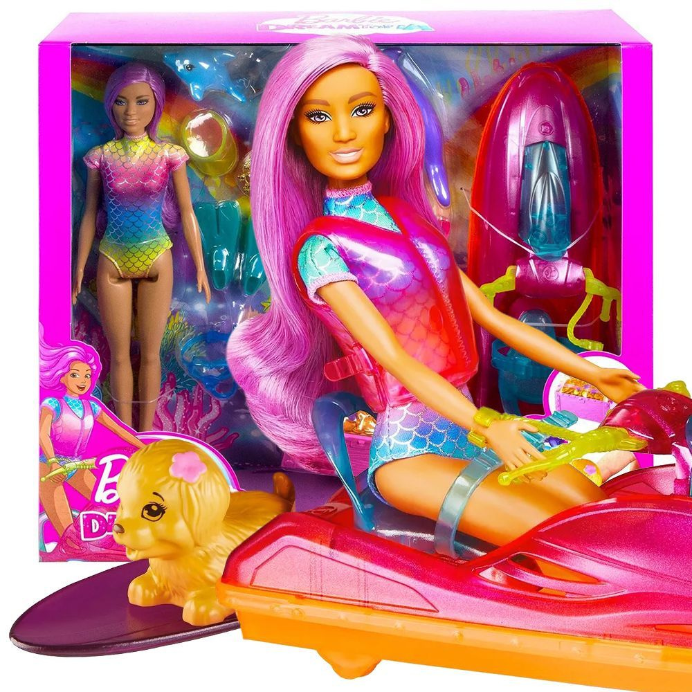 Кукла Барби Дримтопия с водным транспортом (Barbie Dreamtopia Doll with Jet Ski and Dolphin Friends) #1