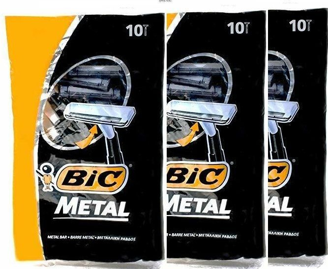 Одноразовые станки Bic Metal 1 лезвие, 3 по 10 штук #1