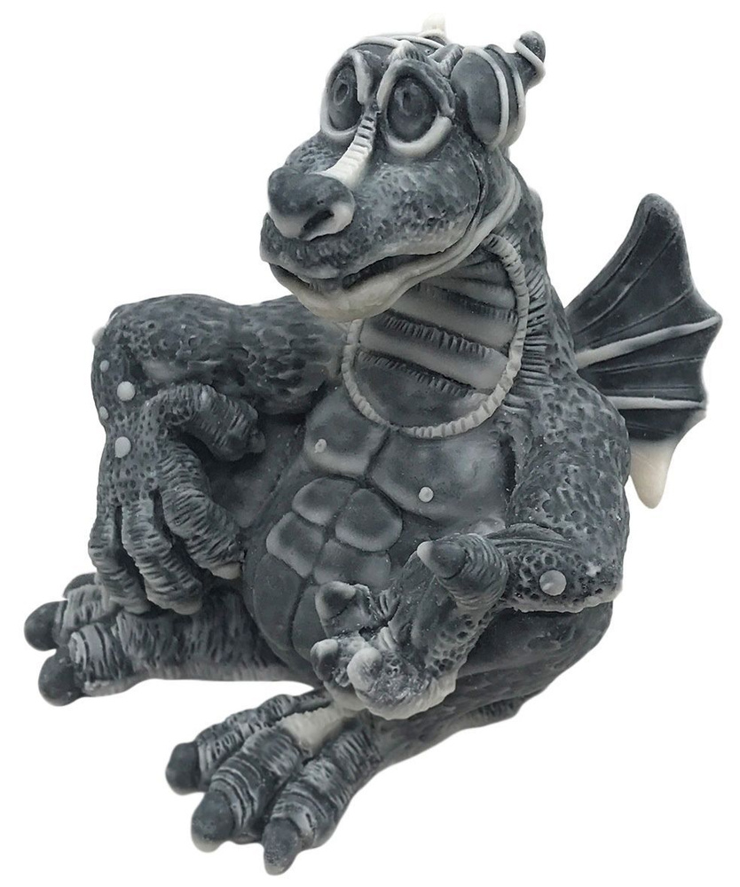 Статуэтка Дракон 8 см сидящий мраморная крошка #1