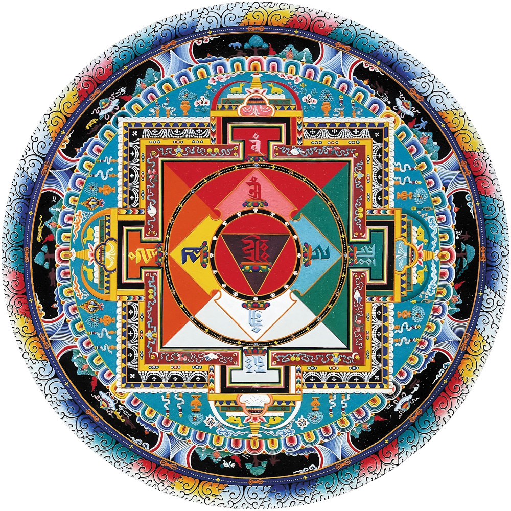 Деревянный пазл коллекции "Мандалы Тибета" / 30х30см, 243 детали / Подарок для взрослых и детей  #1