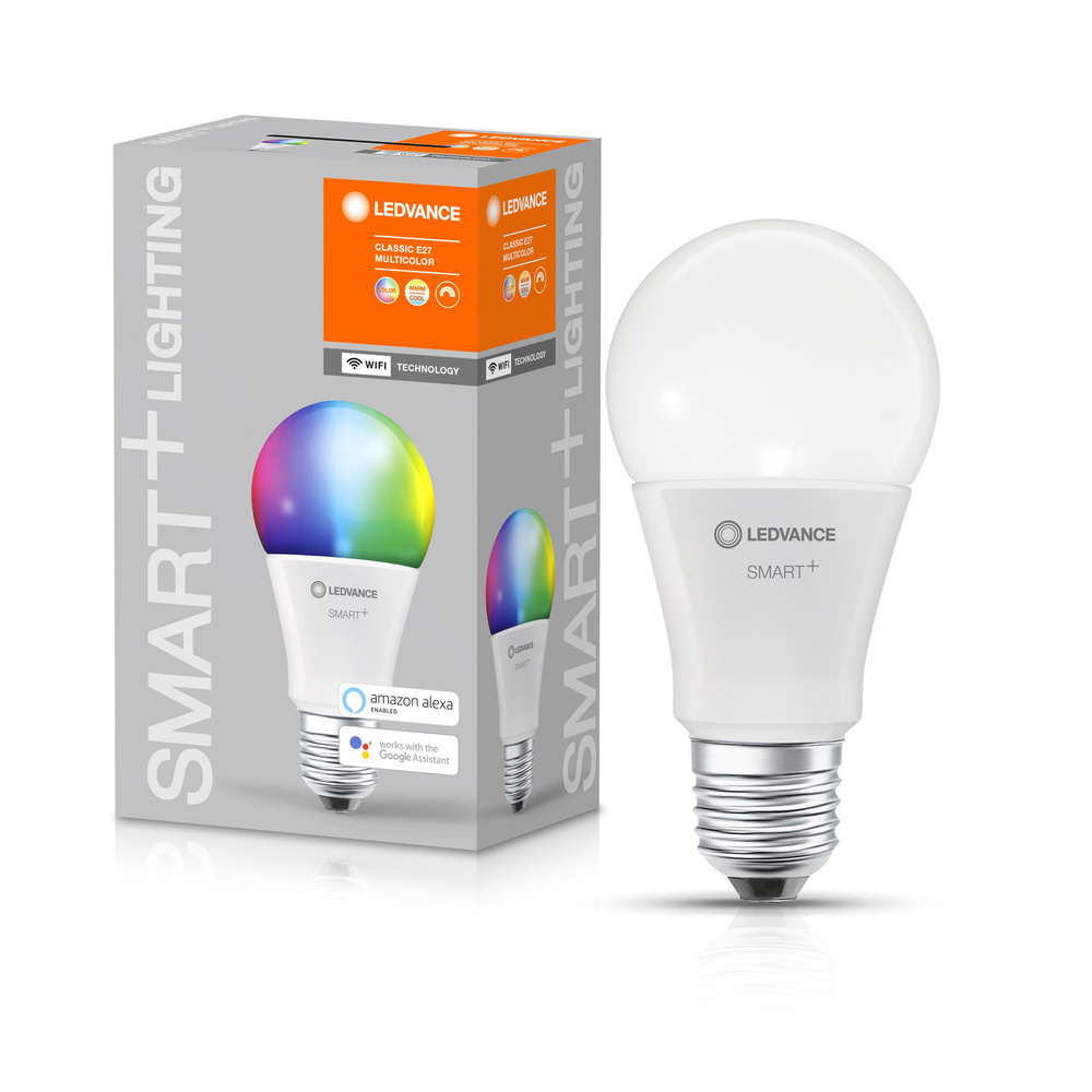 LEDVANCE Умная лампочка SMART+ WiFi Classic Multicolour 60 9 W/2700…6500K E27 (x3)_E27, RGB свет, E27, #1