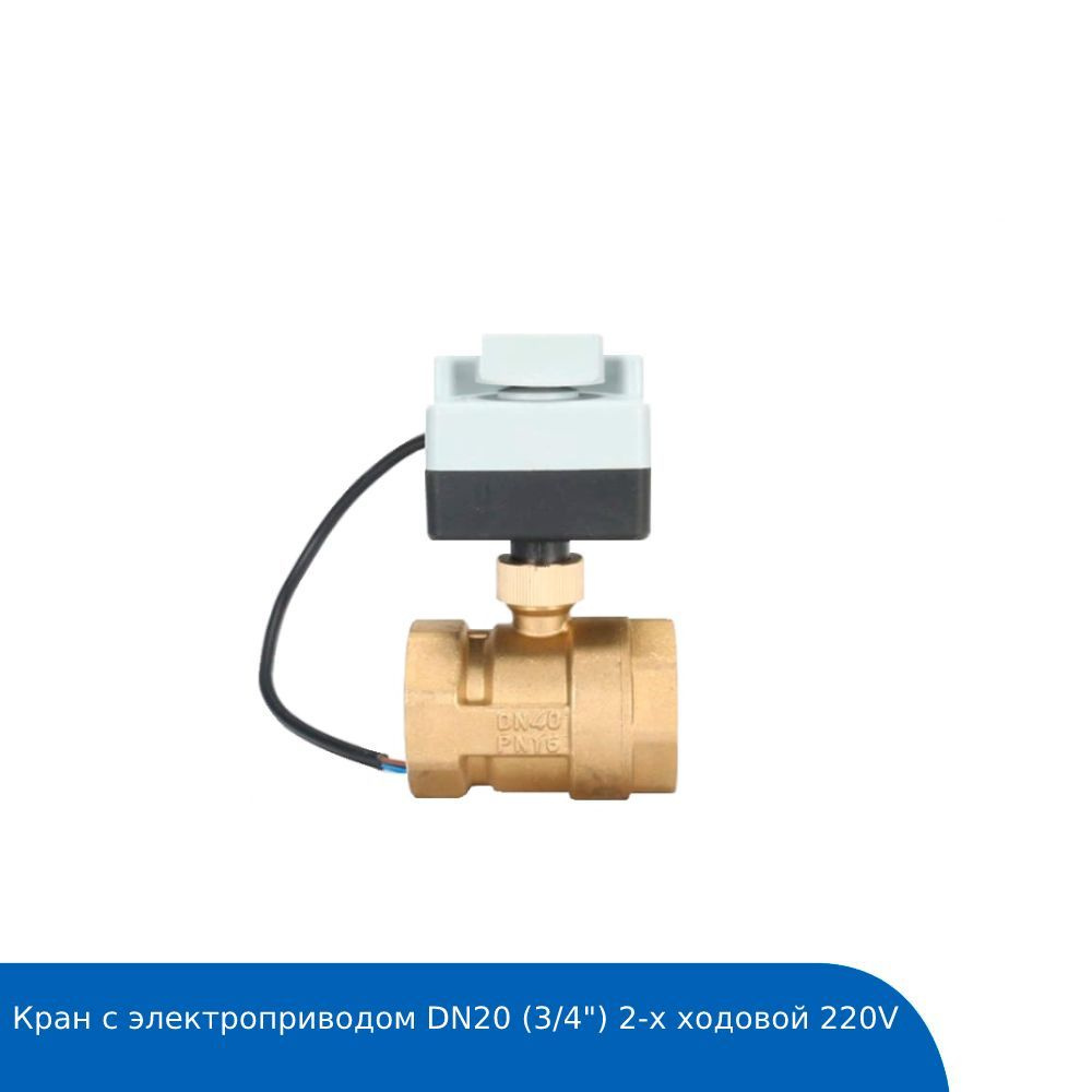 Кран с электроприводом DN20 (3/4") 2-х ходовой 220V #1