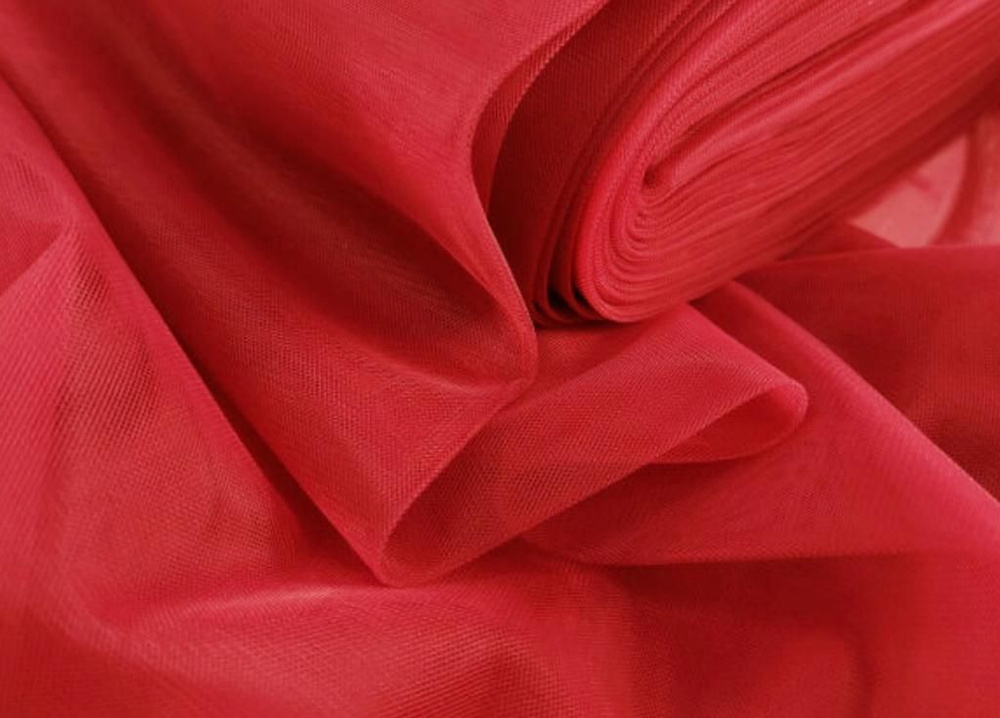 Еврофатин мягкий "Красный" 5м. Ткань фатин Турция, ширина 300см ...