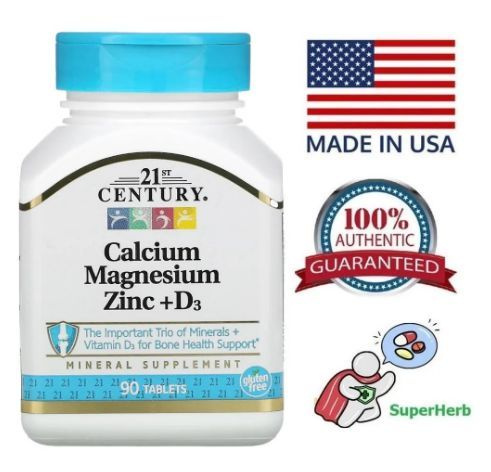 Кальций Магний Цинк + Д3, Calcium Magnesium Zinc + D3 таб., БАД к пище ...