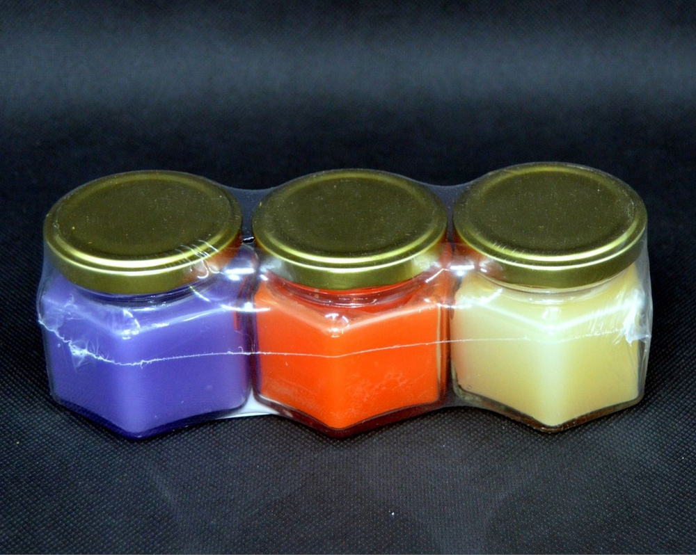 Набор ароматических свечей WILD FOREST "Грейпфрут,Зеленый чай,Клубнично ...