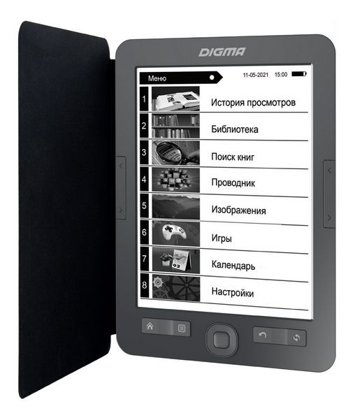 Электронная книга Digma M2 / M2G диагональ 6 "/тип E-ink HD Pearl/разрешение 758x1024/600MHz, память #1