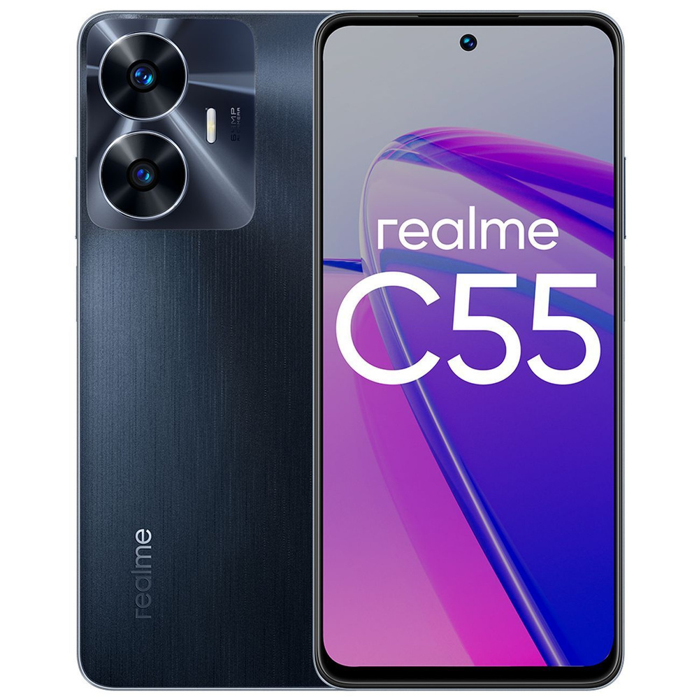 realme Смартфон C55 6+128GB (RMX3710) Rainy Night 6/128 ГБ, черный