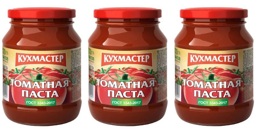 Паста томатная КУХМАСТЕР, 3 уп по 270 г #1