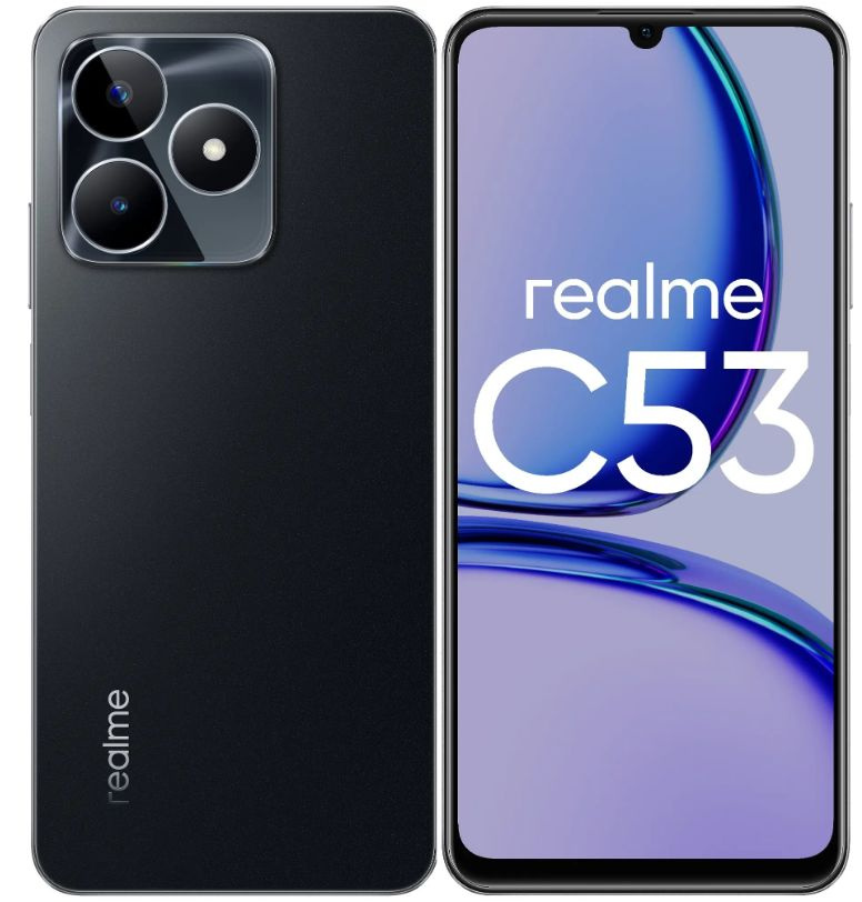 realme Смартфон 6,74" C53 128 ГБ (631011000231) черный 6/128 ГБ, черный #1