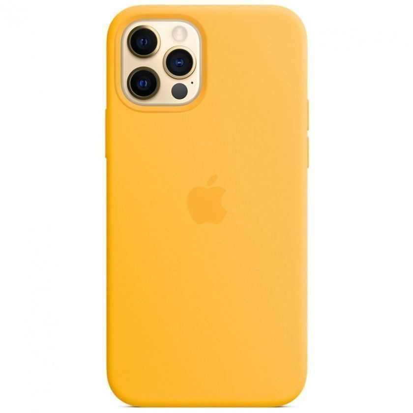 Чехол-накладка для iPhone 12, 12 Pro / Silicone Case MagSafe / Sunflower / Цветная анимация  #1