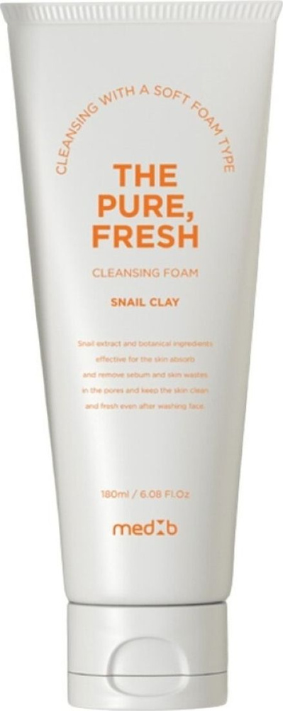 Med B / Мед Би The Pure, Fresh Cleansing Foam Snail Clay Пенка для умывания освежающая очищающая с муцином #1
